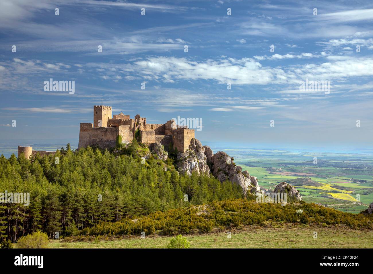 Castle of Loarre, Spain, Aragon, Huesca Stock Photo