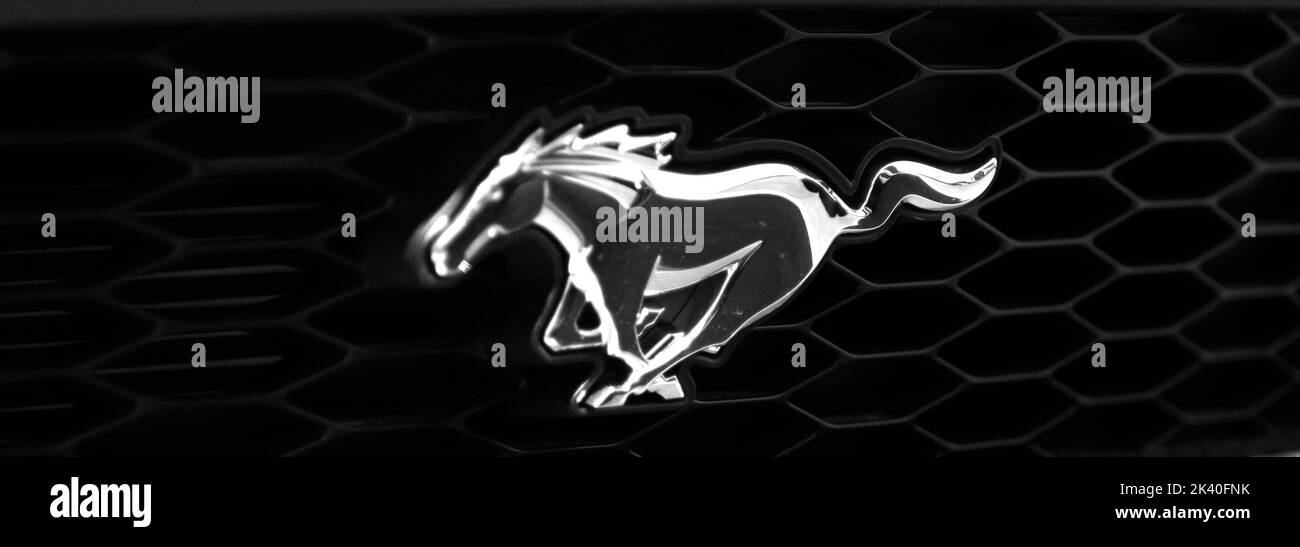 Ford mustang motor Black and White Stock Photos & Images Alamy
