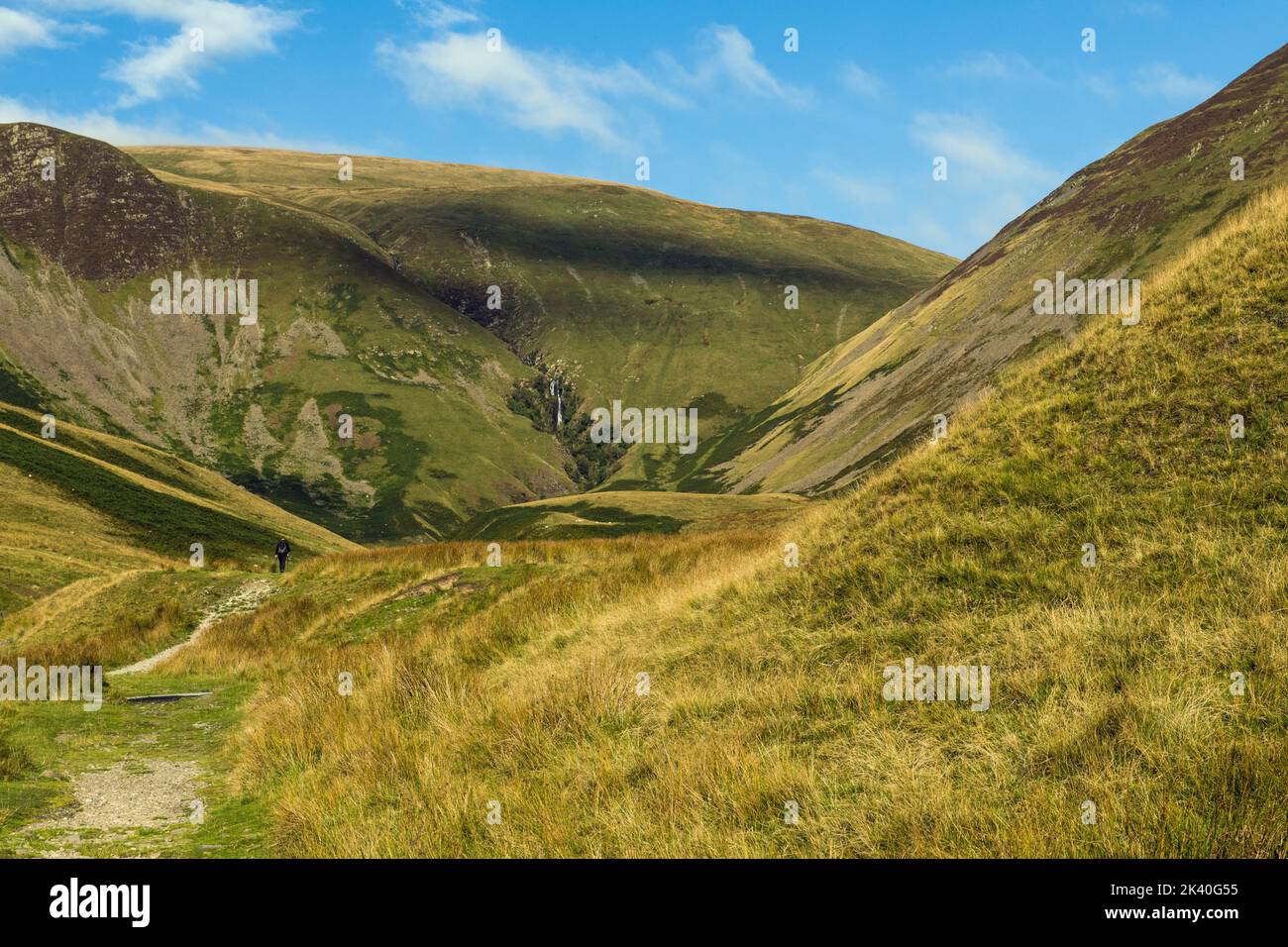 The walk from the Sedbergh road up to Cautley Spout, behind the ...