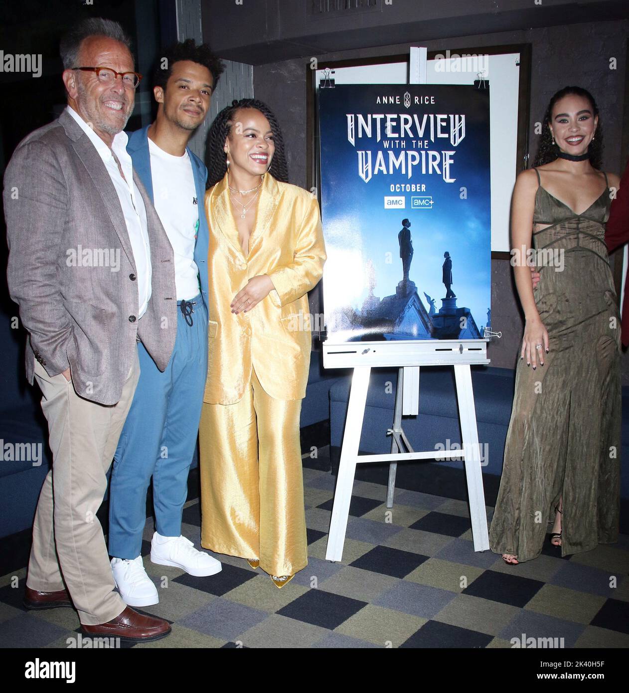 AMC`s `Anne Rice`s Interview With The Vampire` New York Photocall At IFC  Center -PICTURED: Mark Johnson, Jacob Anderson, Kalyne Coleman, Bailey Bass  -LOCATION: New York USA -DAYE: 27 Sep 2022 -CREDIT: ROGER