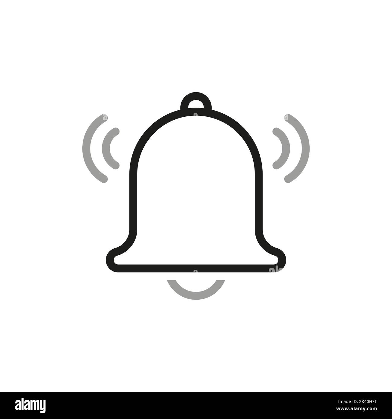 Simple linear vector icon related to alarm clock. Line icons about