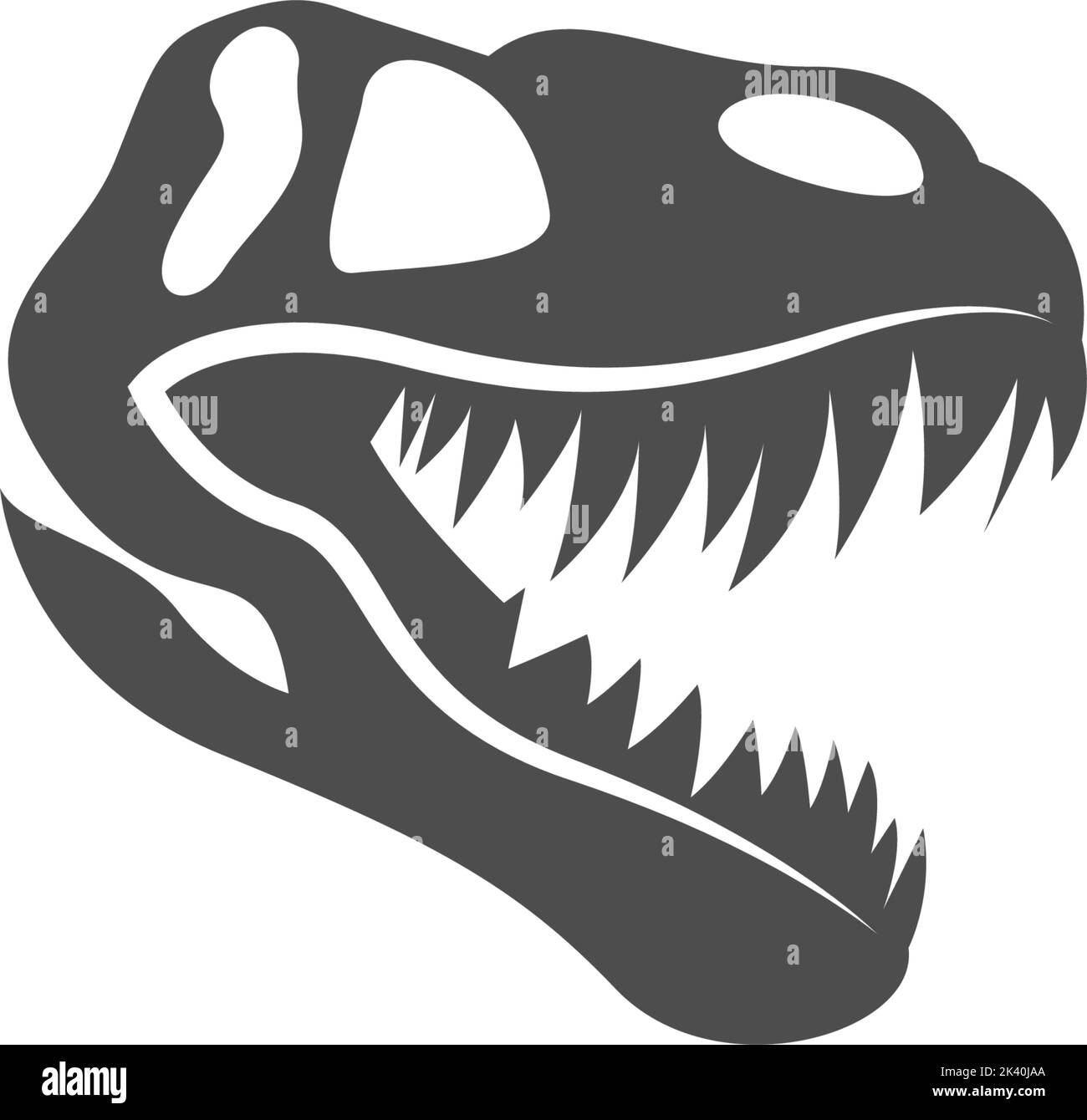 Dinosaur fossil icon design illustration template Stock Vector