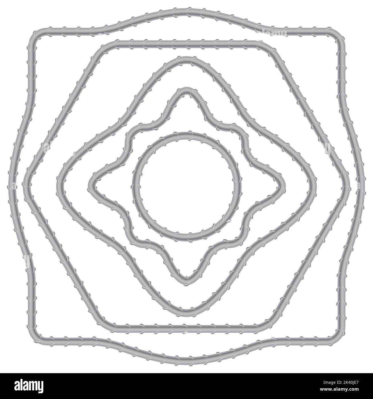 Rebars, Reinforcement Steel Frame Isolated on White Background