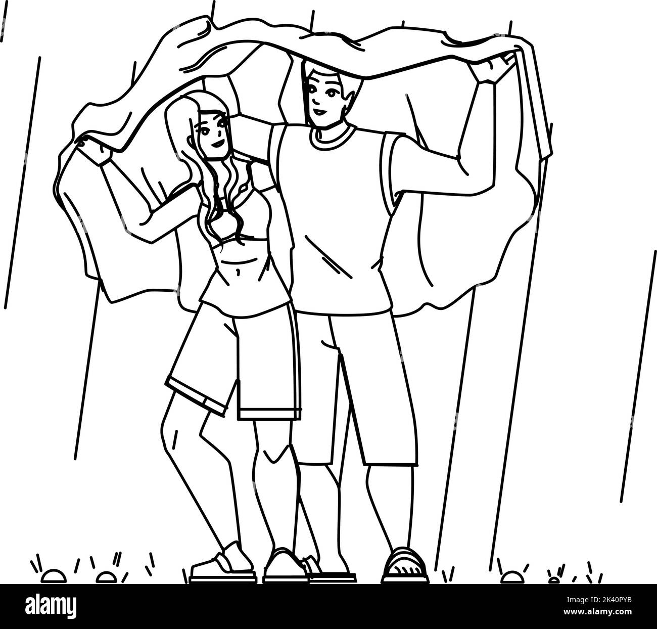Couple Rain Vector Stock Vector Image Art Alamy couple-rain-vector-stock-vector-image-art-alamy