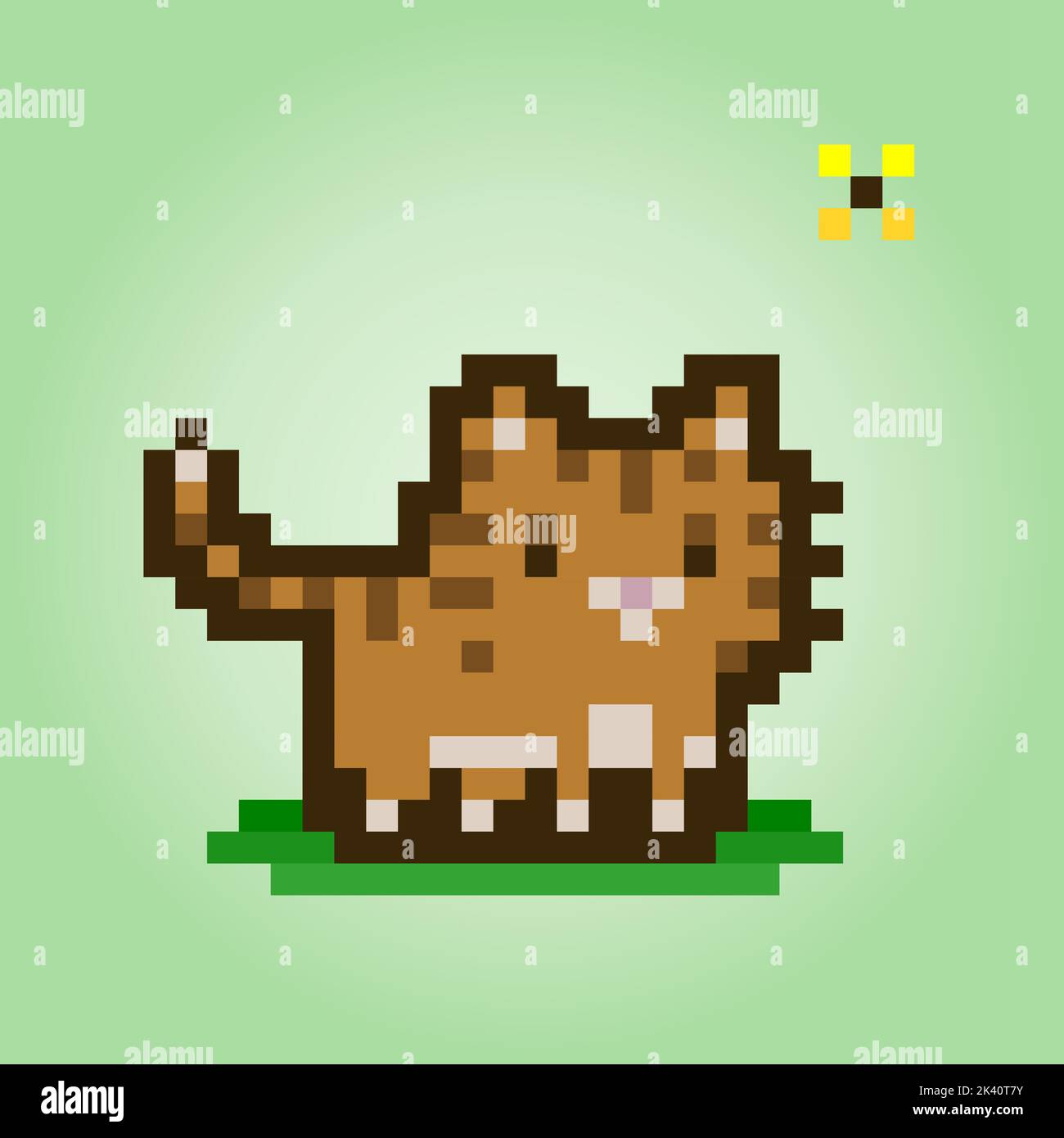 Cute Kitten 8 Bit Pixel Art Illustration Icon Stock Illustration - Download  Image Now - Domestic Cat, Pixelated, Pixel Art - iStock