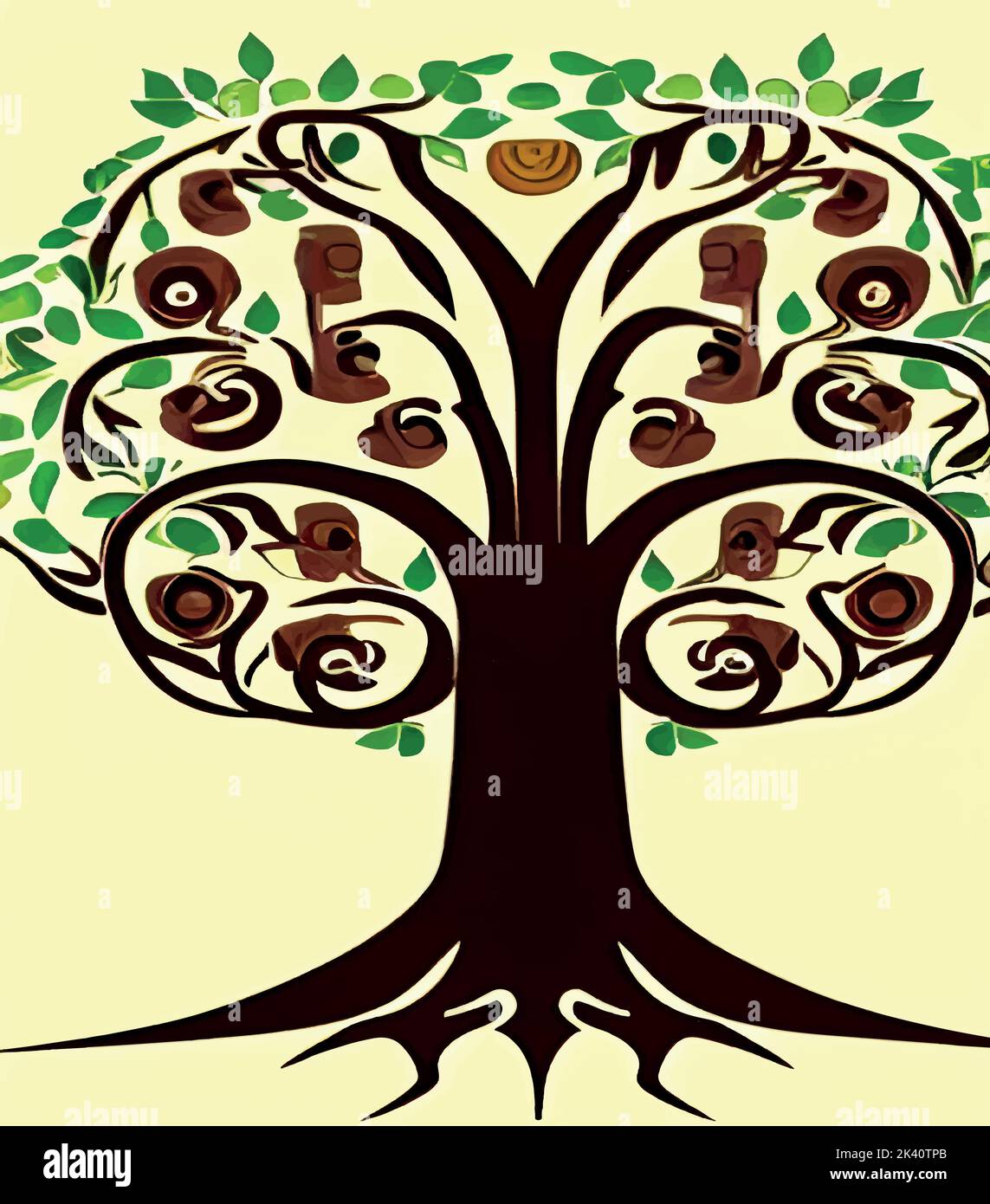 The tree of life represents life, vitality, renewal, rooting, lineage