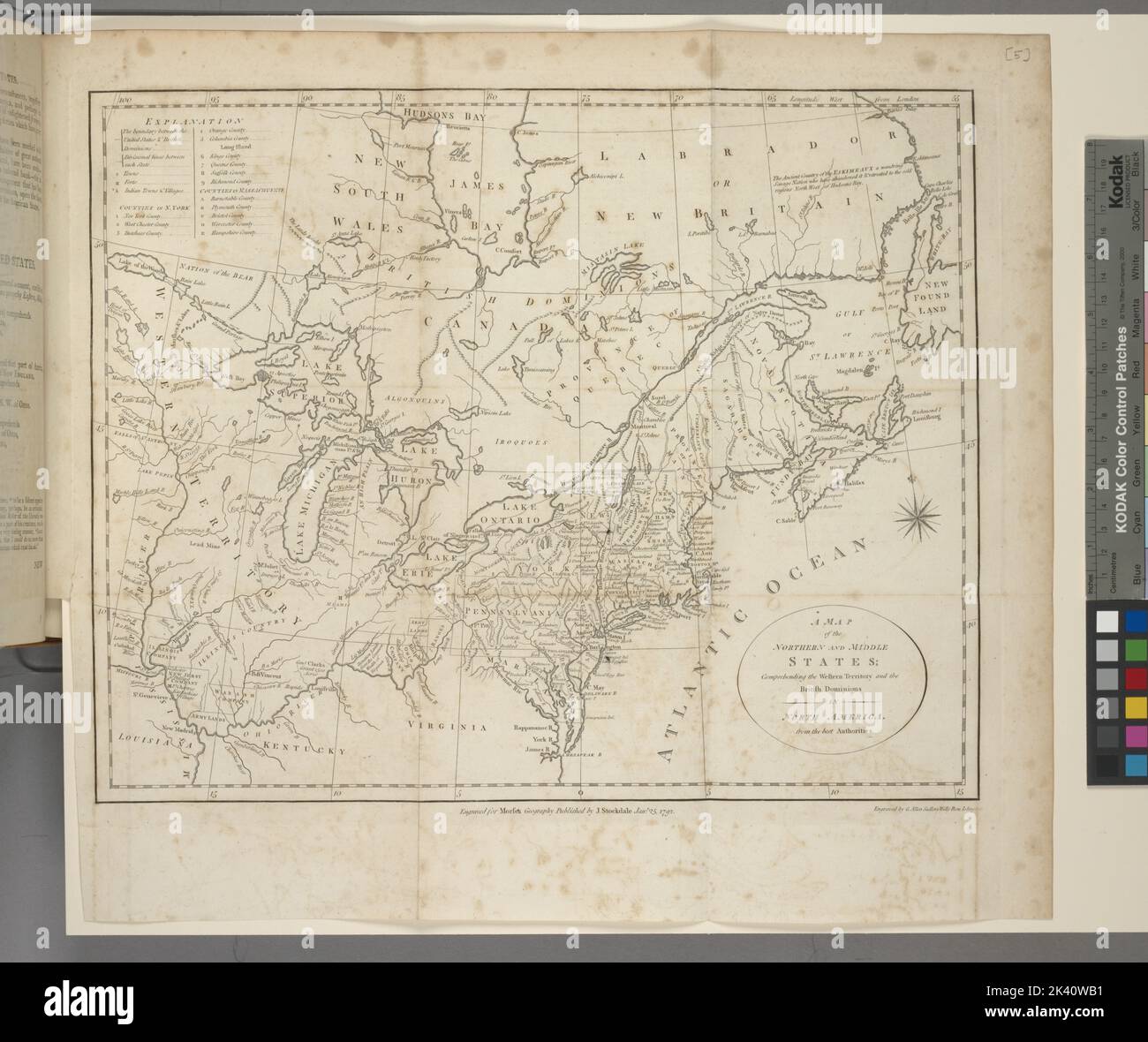 A map of the northern and middle - A Map Of The Northern And Middle States Comprehending The Western Territory And The British Dominions In North America From The Best Authorities Morse Jedidiah 1761 1826 Cartographic Maps Atlases 1794 Lionel Pincus And Princess Firyal Map Division United States Geography United States 2K40WB1 