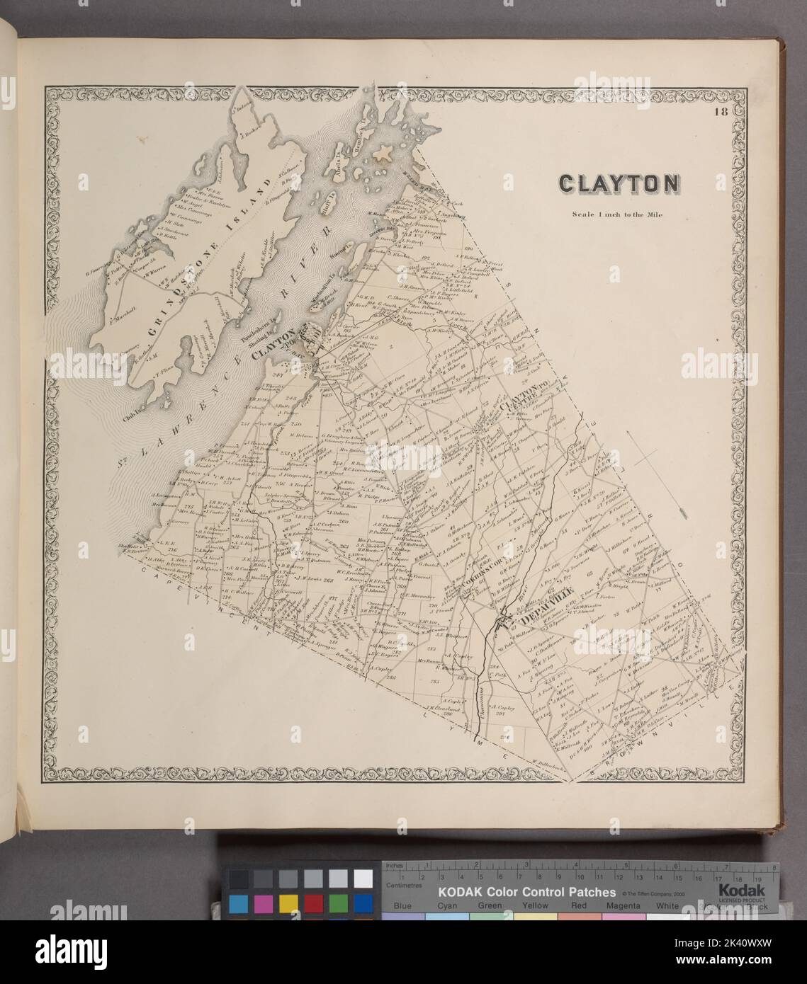 Clayton Township Cartographic. Atlases, Maps. 1864. Lionel Pincus and