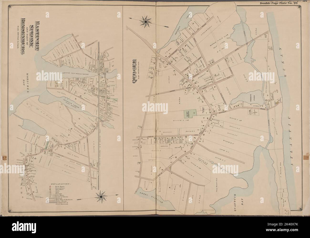 Suffolk County, V. 1, Double Page Plate No. 20 Map bounded by East Port