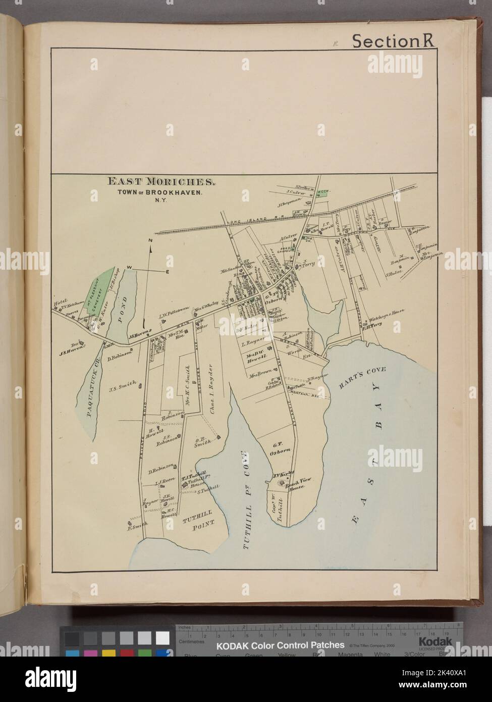 East Moriches. Village Cartographic. Atlases, Maps. 1888. Lionel Pincus and Princess Firyal Map Division. Atlases , New York (State) , Suffolk County Stock Photo