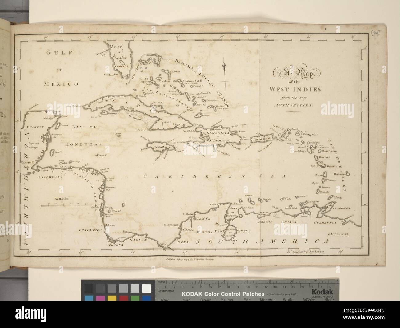 A map of the West Indies from - A Map Of The West Indies From The Best Authorities Morse Jedidiah 1761 1826 Cartographic Maps Atlases 1794 Lionel Pincus And Princess Firyal Map Division United States Geography United States 2K40XNN 