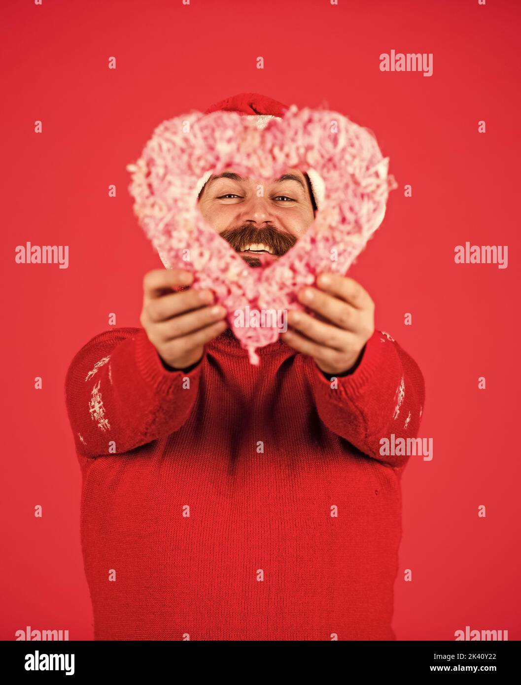 Cold days, warm hearts. Happy man feel holiday spirit. Man wear winter  clothes in cold weather. Cozy winter wishes. Happy holiday season Stock  Photo - Alamy