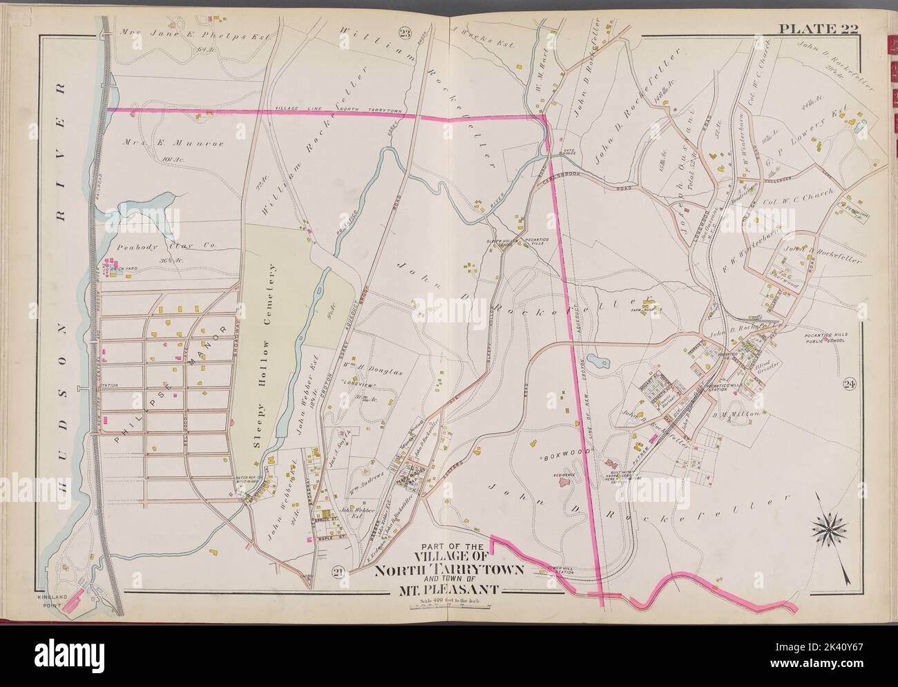 Westchester, V. 2, Double Page Plate No. 22 Map bounded by Highland Rd
