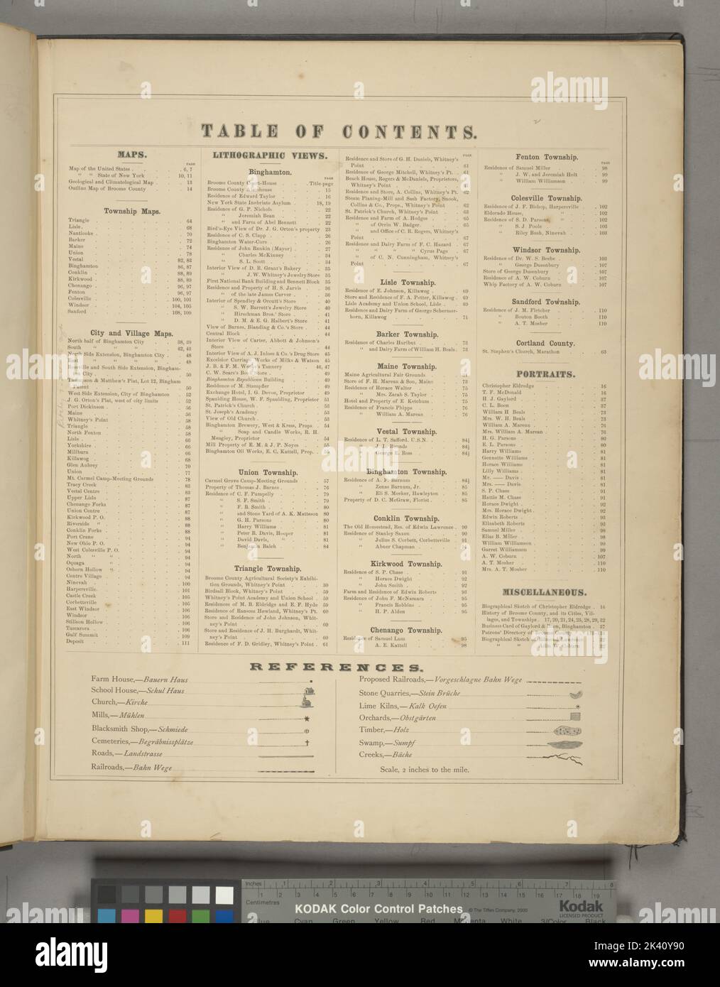 Table of Contents References Cartographic - Table Of Contents References Cartographic Atlases Maps 1876 Lionel Pincus And Princess Firyal Map Division Broome County Ny 2K40Y90
