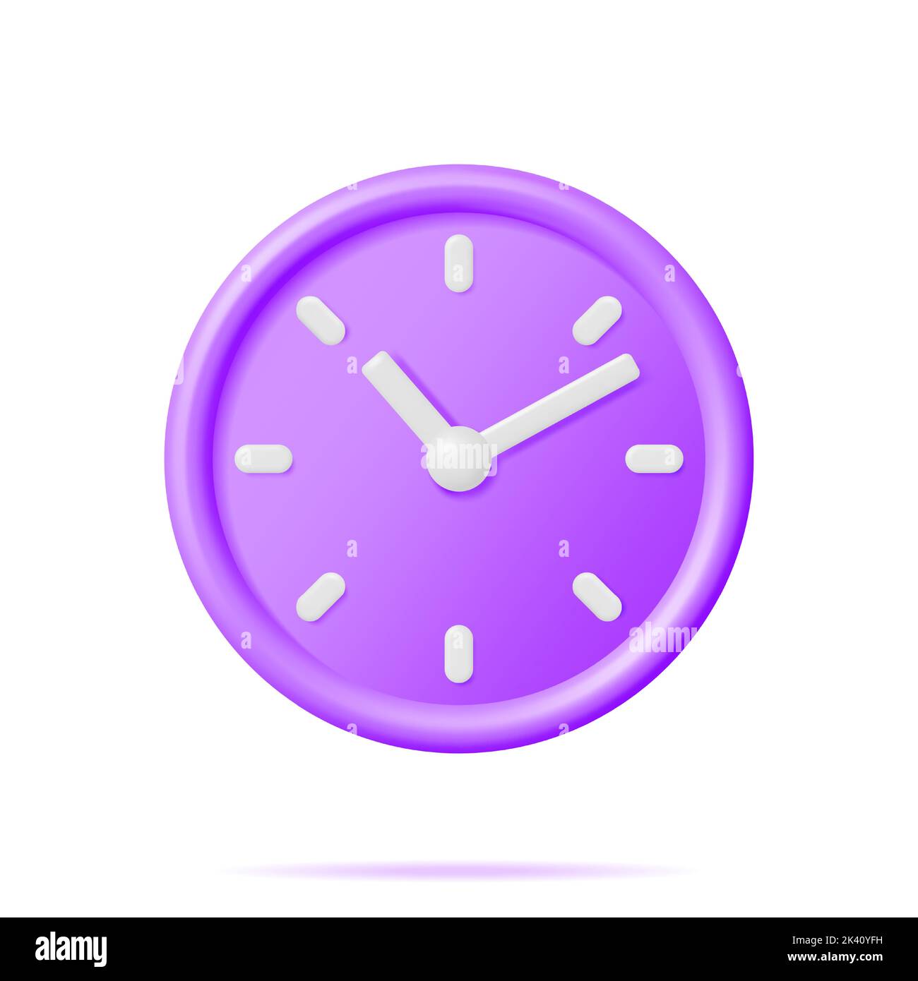 3D Simple Classic Round Wall Clock Isolated Stock Vector Image & Art ...