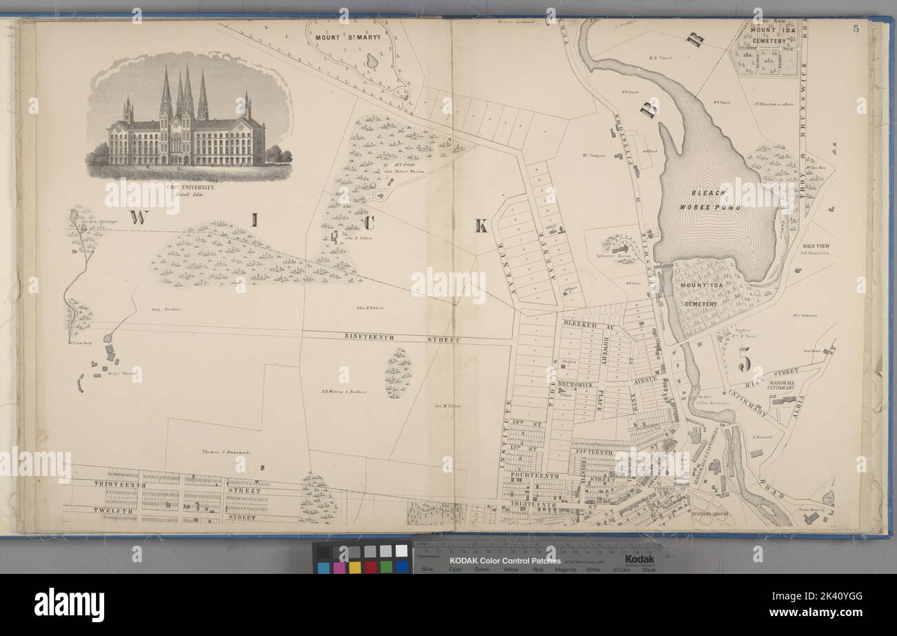 Troy University. Mount Ida. ; City of Troy cont. Cartographic. Atlases, Maps. 1869. Lionel