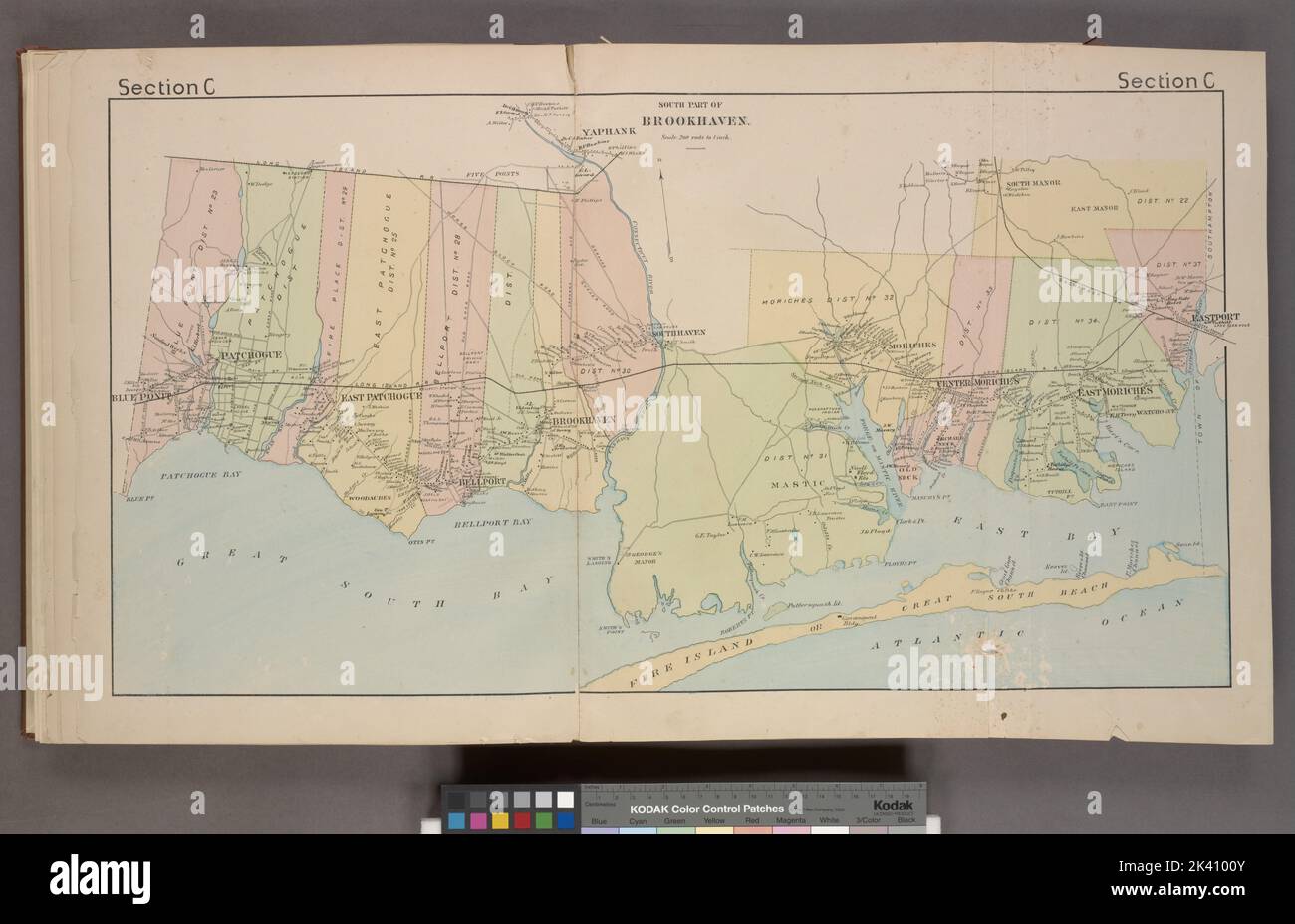 South Part of Brookhaven. Township Cartographic. Atlases, Maps. 1888