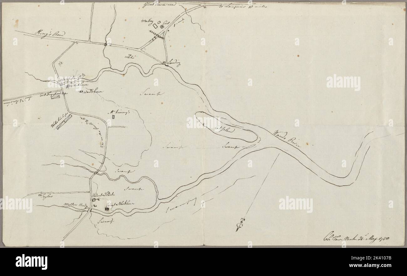 Map of Charleston Neck South Carolina - Map Of Charleston Neck South Carolina 21st May 1780 Robertson Archibald Approximately 1745 1813 1780 Cartographic Maps Spencer Collection Armies British To 1799 Military Officers Personal Narratives War In Art United States History Revolution 1775 1783 Campaigns Battles Charleston Sc 2K4107B 