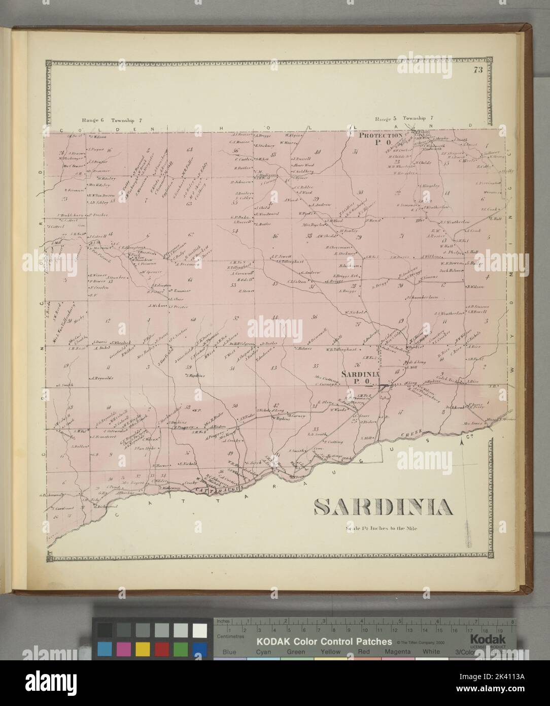 Sardinia Township Cartographic. Atlases, Maps. 1866. Lionel Pincus and