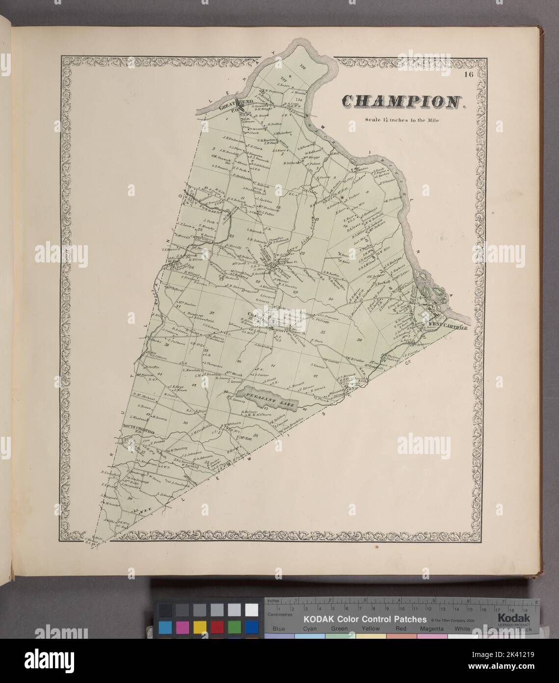 Champion. Township Cartographic. Atlases, Maps. 1864. Lionel Pincus and
