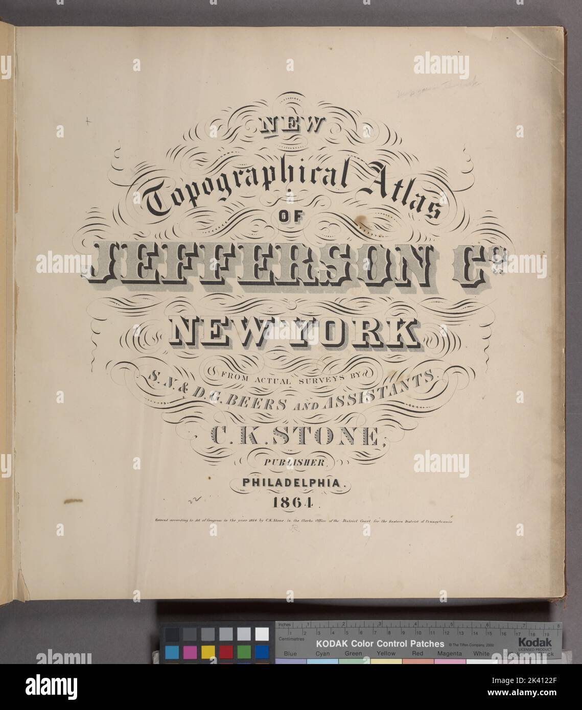 New topographical atlas of Jefferson Co., New York. Cartographic. Atlases, Maps. 1864. Lionel Pincus and Princess Firyal Map Division. Jefferson County (N.Y.), Real property , New York (State) Stock Photo