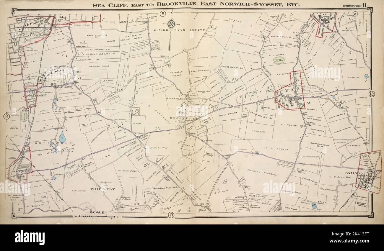 Map of brookville hi res stock - Sea Cliff East To Brookville East Norwich Syosset Etc Cartographic Atlases Maps 1914 Lionel Pincus And Princess Firyal Map Division Nassau County Ny Maps Real Property New York State Nassau County 2K413ET