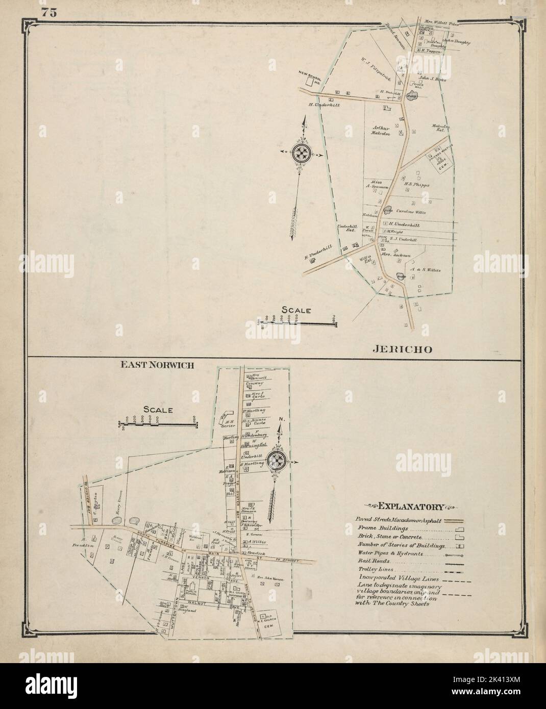 Jericho; East Norwich Cartographic. Atlases, Maps. 1914. Lionel Pincus