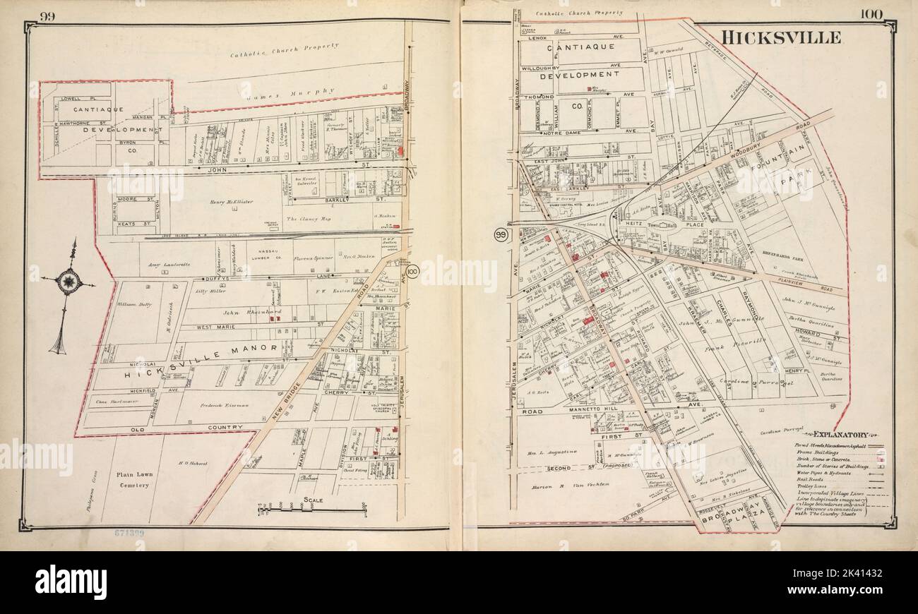Hicksville Cartographic. Atlases, Maps. 1914. Lionel Pincus and