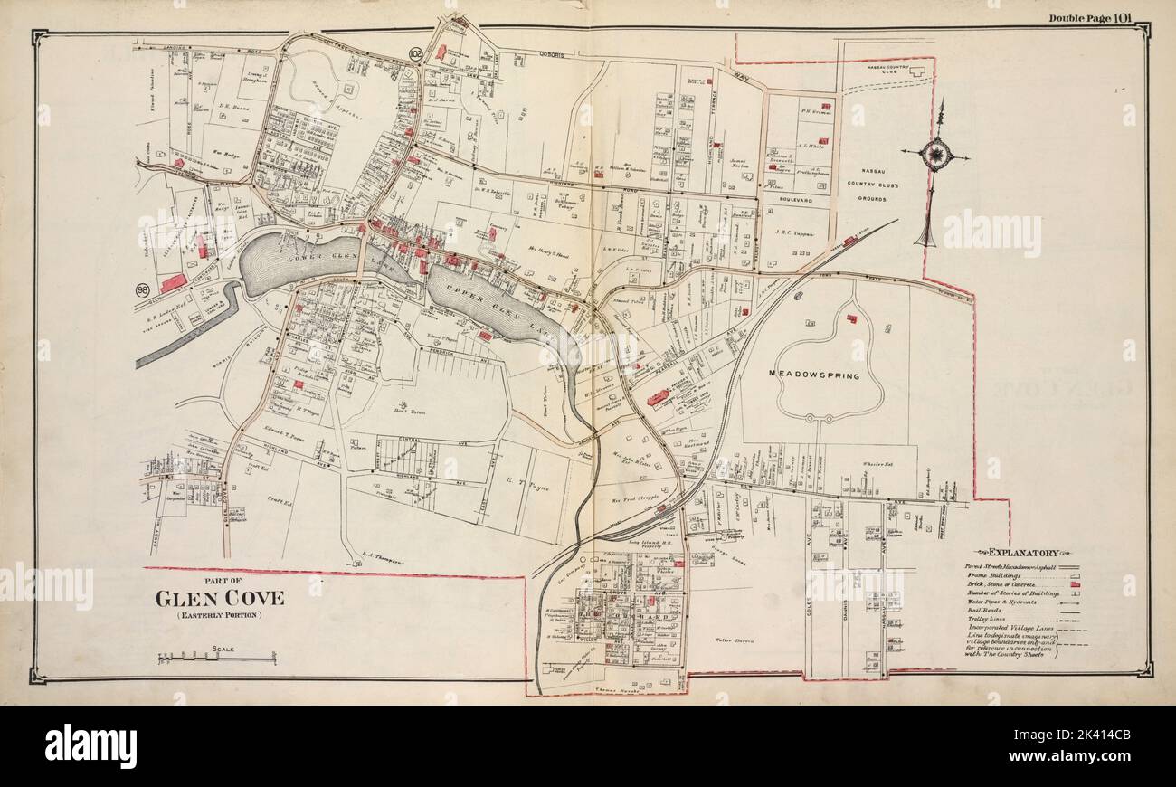 Part of Glen Cove (Easternly Portion) Cartographic. Atlases, Maps. 1914