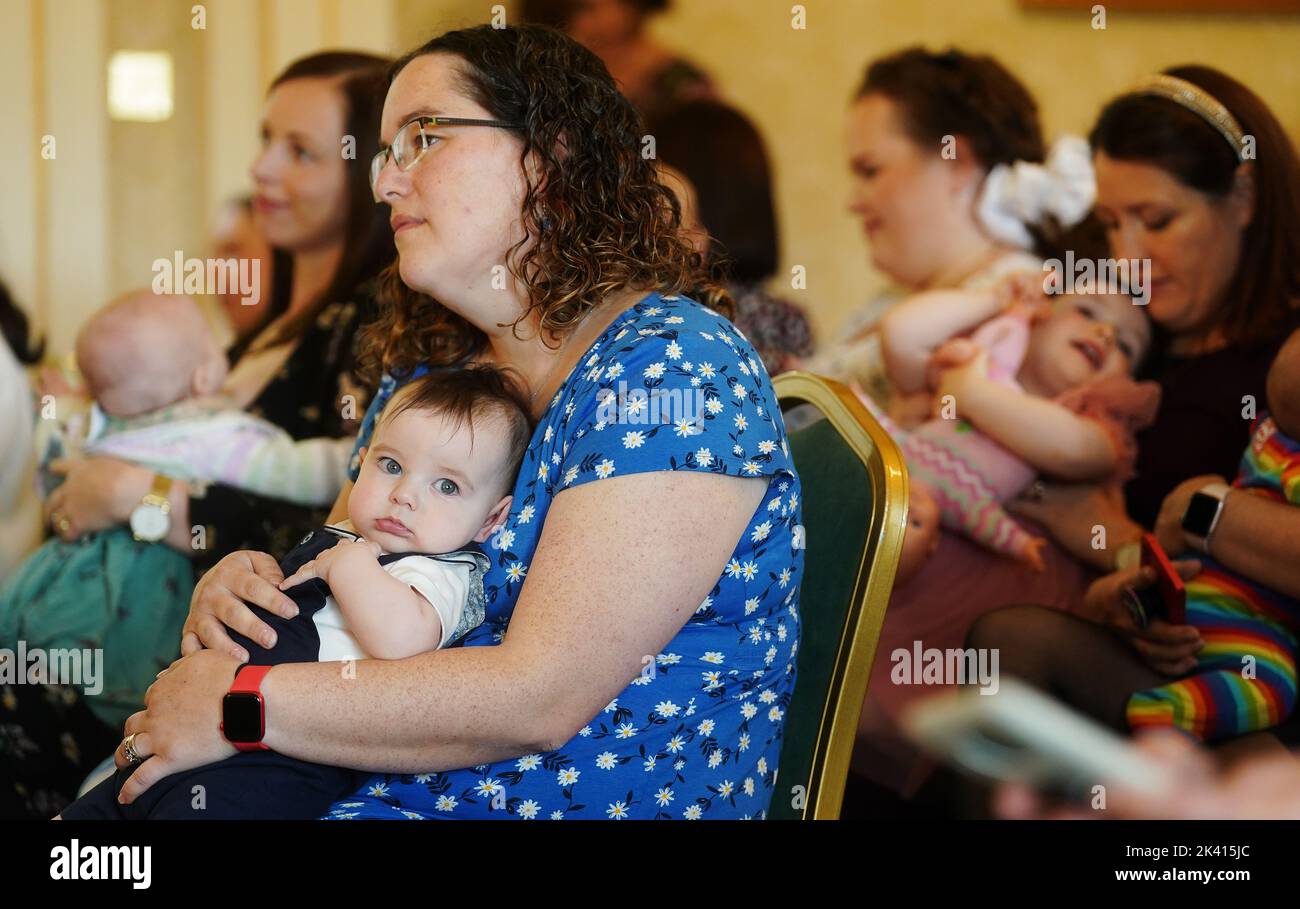 Sonya Quinn and her five month old son Andrew Whyte, from Mullingar, at