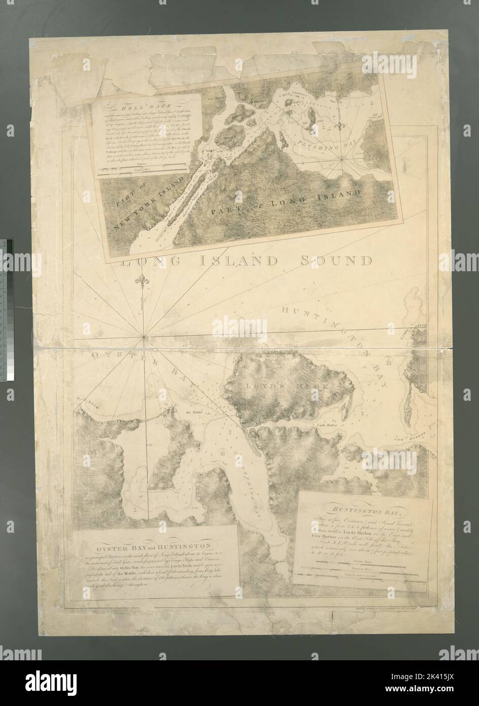 Oyster Bay and Huntington, Huntington Bay. Cartographic. Maps. 177811