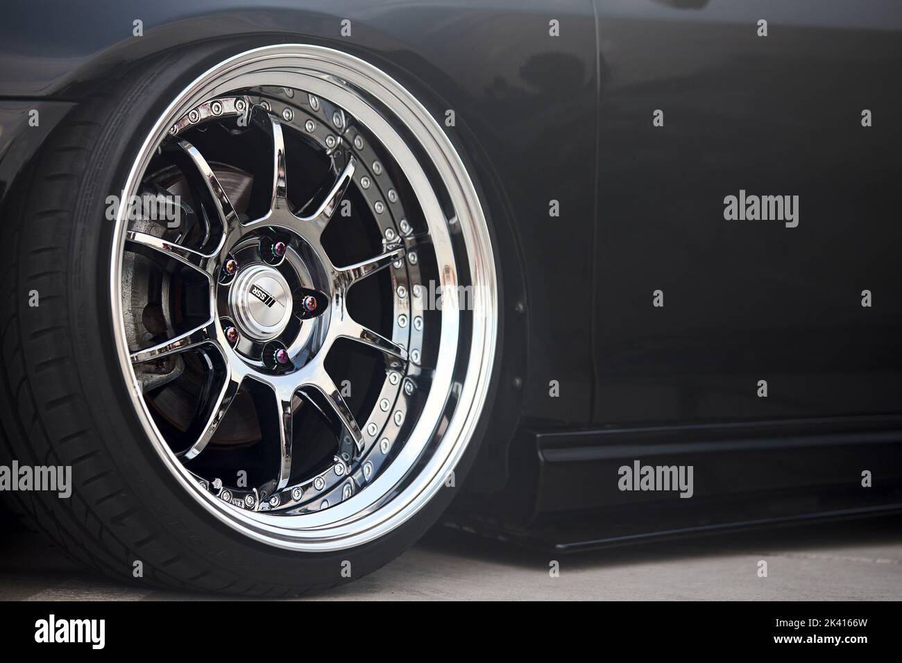 Berlin August 2022 SSR SP3 SBS sport car front wheel tire Rim