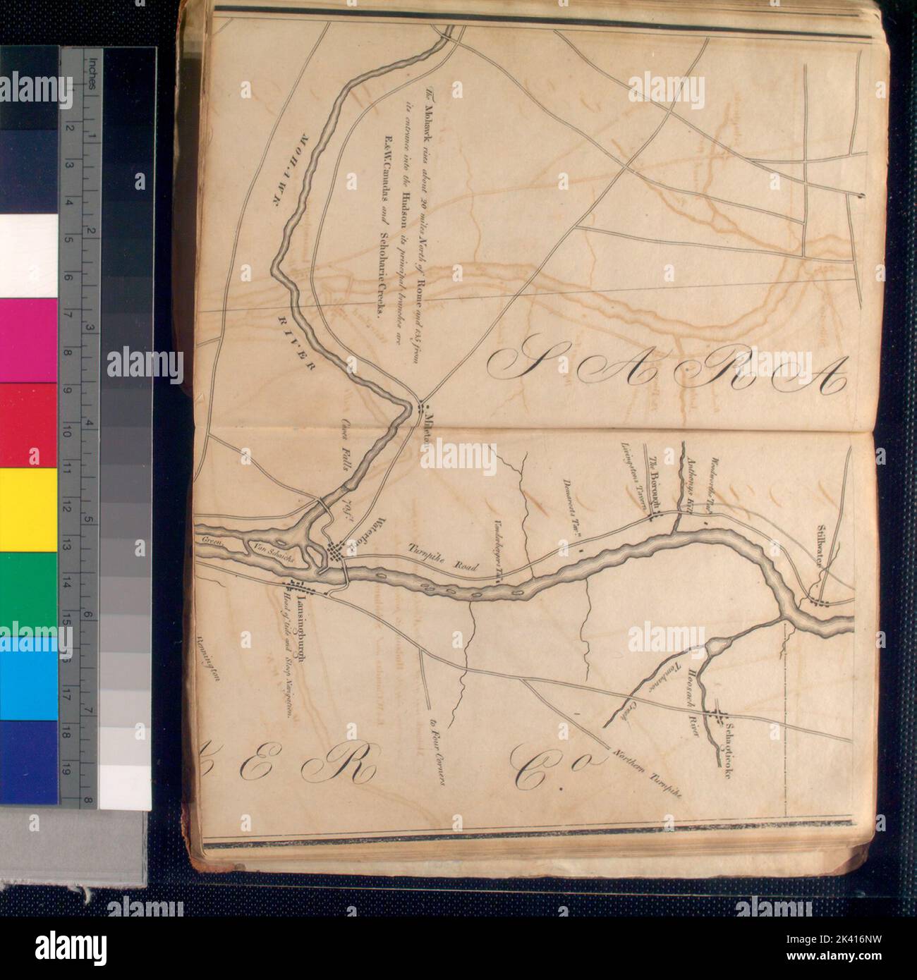 Map of the Hudson from Lansingburgh - Map Of The Hudson From Lansingburgh And The Falls Of The Mohawk To Stillwater Bridges Cartographic Atlases Maps 1820 Lionel Pincus And Princess Firyal Map Division New York Ny New Jersey Hudson River Ny And Nj Maps Hudson River Valley Ny And Nj Maps Post Roads New York State 2K416NW 