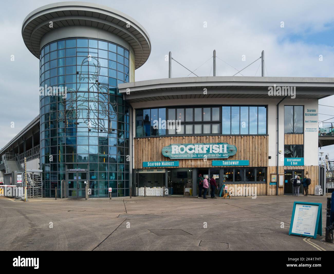 Rockfish Brixham seafood market and takeaway on the harbour Devon