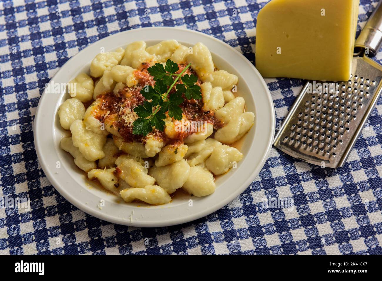 Italian pasta with cheese.Argentine cuisine Stock Photo - Alamy