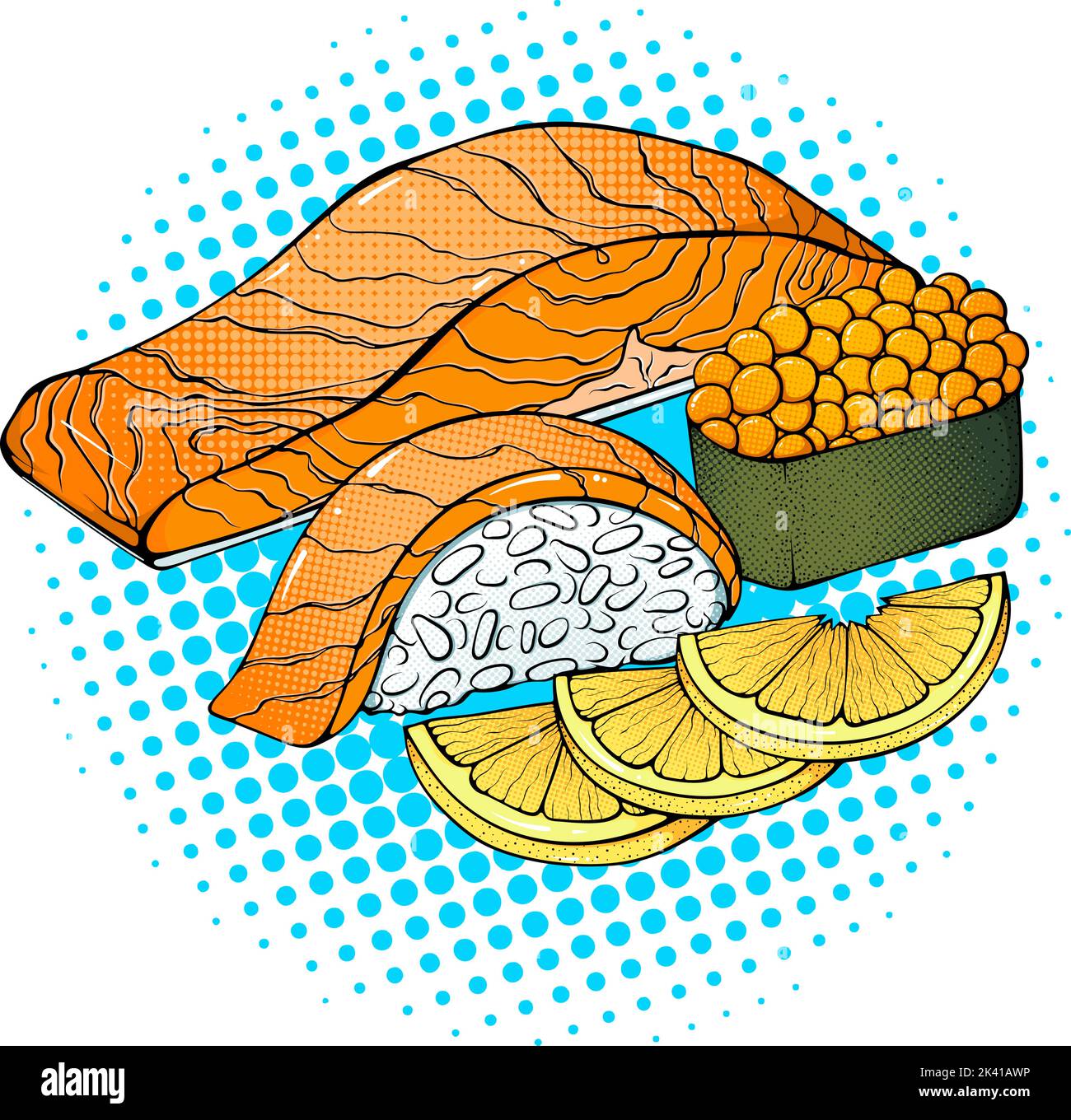 Caviar still life Stock Vector Images - Alamy