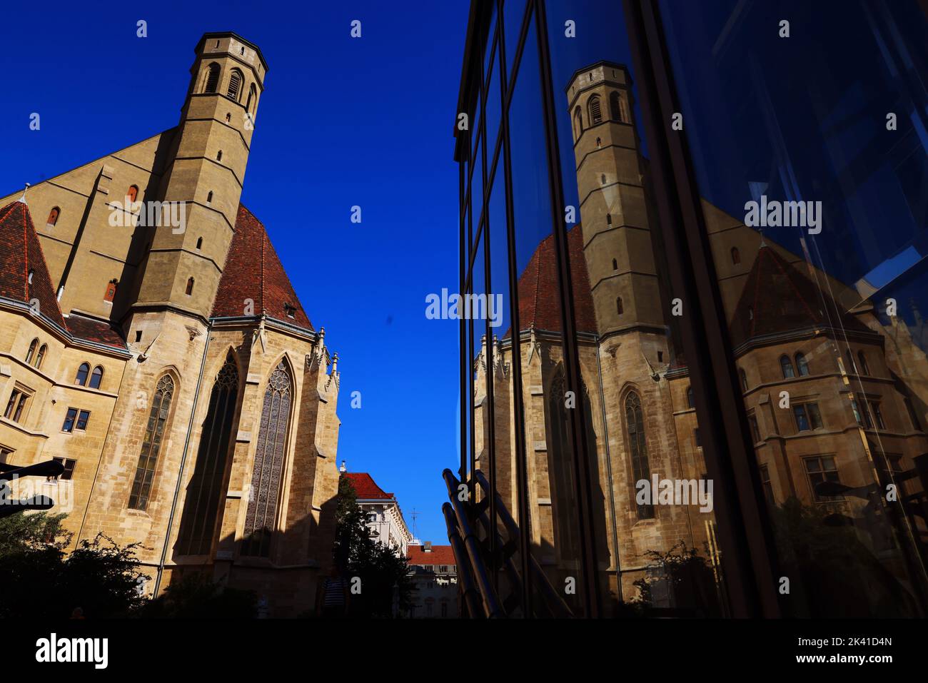 Gotik, Wien, Wien Kirche, Kirche, die Minoritenkirche in der Innenstadt von Wien ist eine der schönsten gotischen Kirchen Wiens Stock Photo