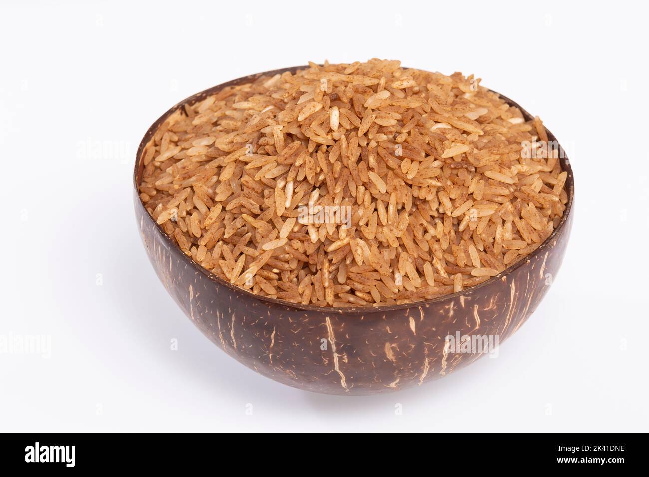 Raw Rice - Rice Ready To Prepare Coconut Rice Stock Photo