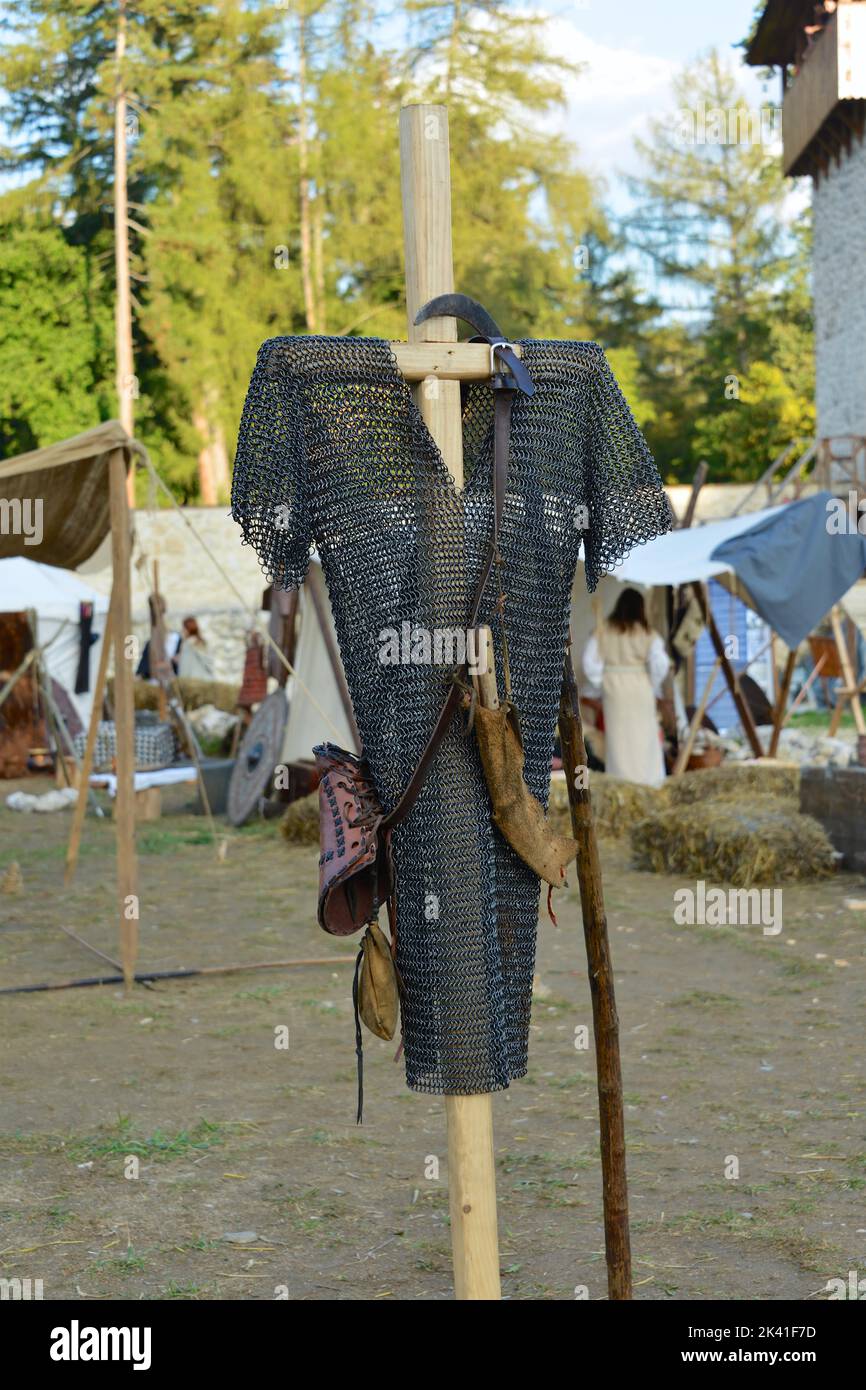 Chain armor of the ancient warrior Stock Photo Alamy