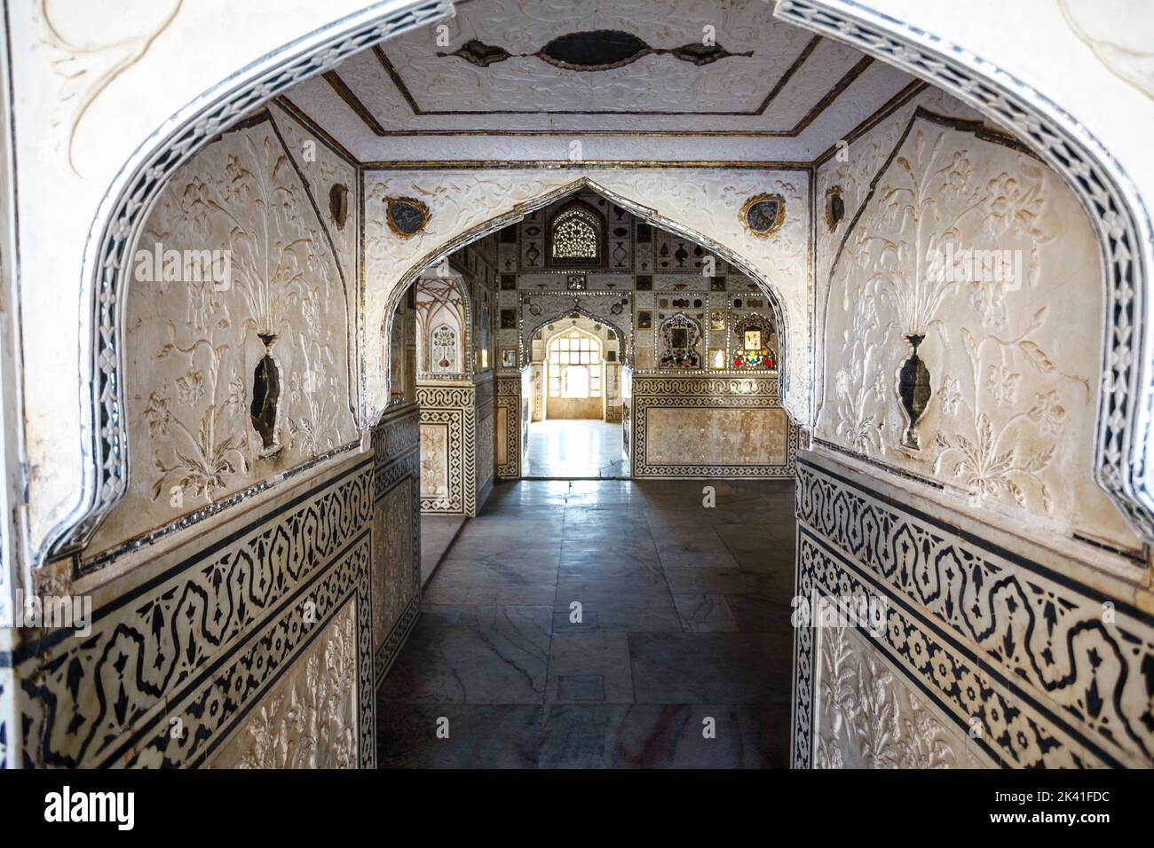 Amber fort india interior hi-res stock photography and images - Alamy