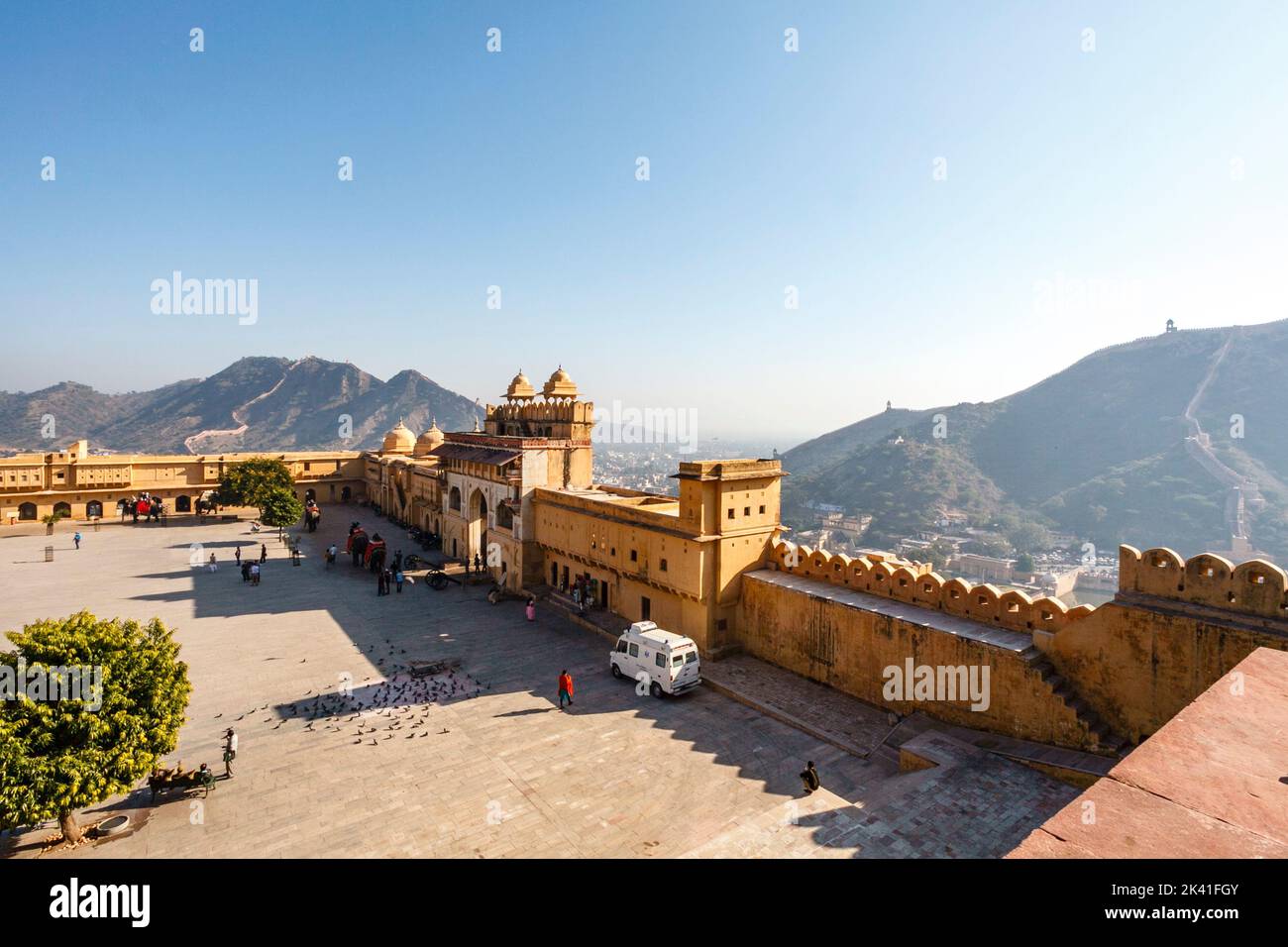 Courtyard of Amber Fort, Jaipur, Rajasthan, India, Asia Stock Photo - Alamy