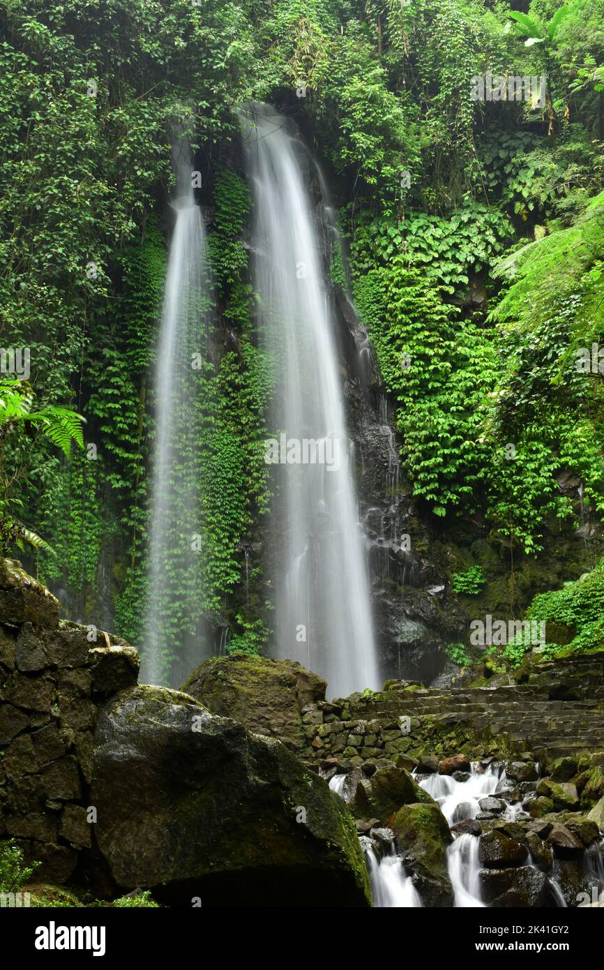 Jumog waterfall. Karanganyar, Indonesia. Landscape Stock Photo - Alamy