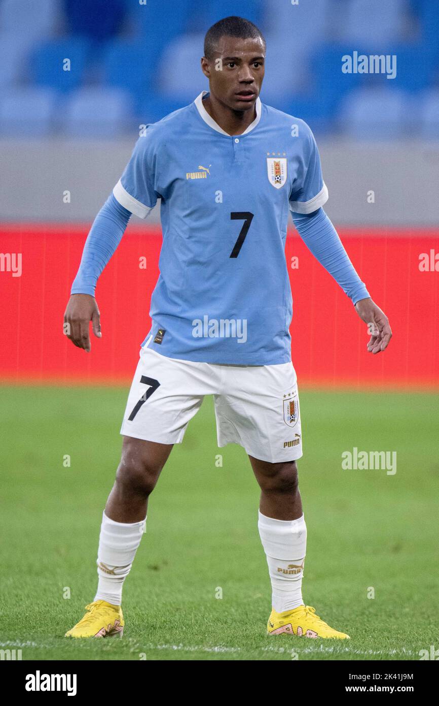 BRATISLAVA, SLOVAKIA - SEPTEMBER 27: Nicolas De La Cruz of Uruguay during the international friendly match between Uruguay and Canada  at Tehelne pole Stock Photo