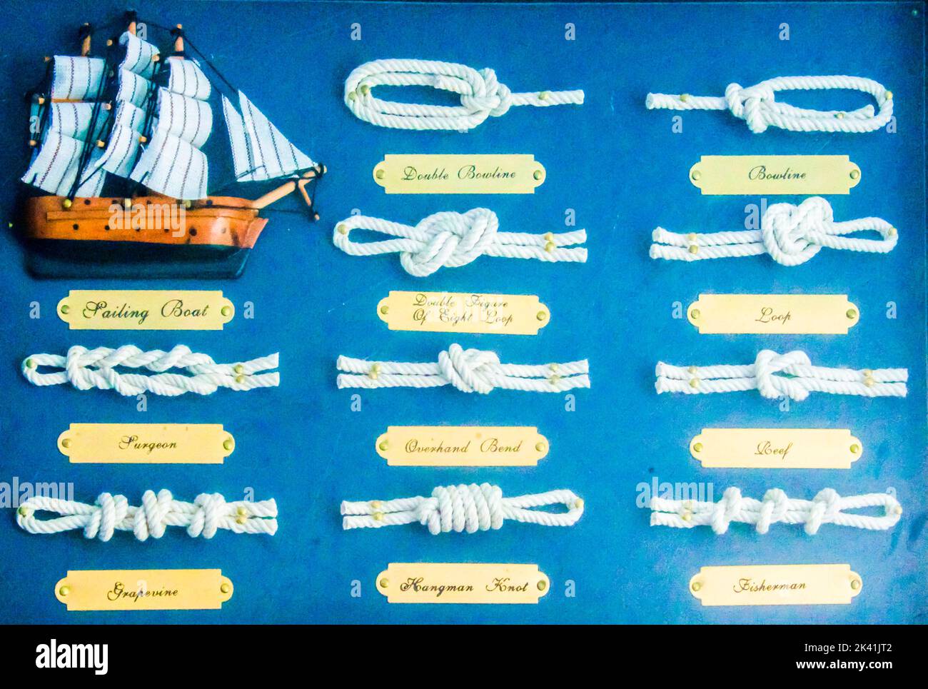 Marine rope knot. Set of nautical rope knots Stock Photo Alamy