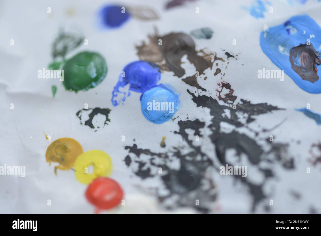 Acrylic paint on paper Stock Photo Alamy