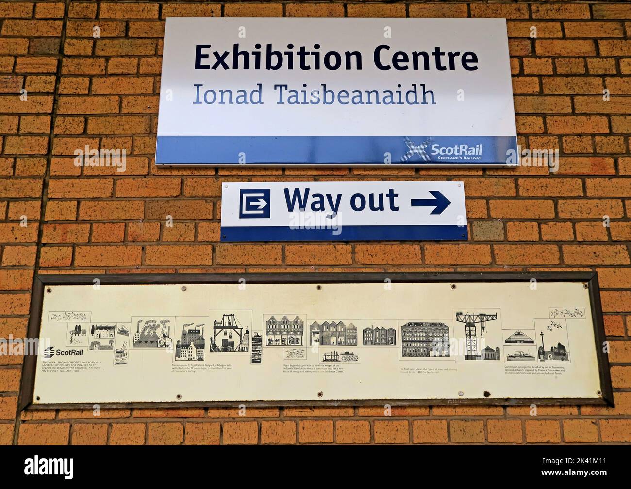 Ionad Taisbeanaidh, Exhibition Centre (Glasgow) Rail Station , Minerva Street, Glasgow, Glasgow City, Scotland, UK, G3 8LD Stock Photo