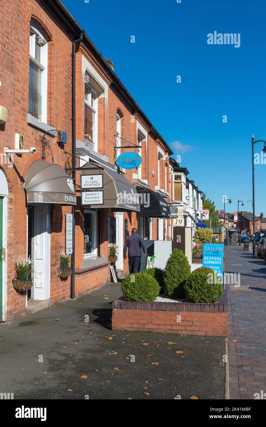 Row of shops and offices in Vyse Street in the Jewellery Quarter in Hockley, Birmingham, UK Stock Photo