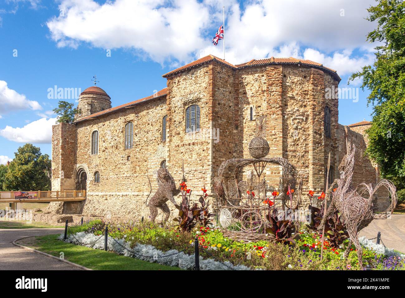 11th century Colchester Castle, Upper Castle Park, Colchester, Essex, England, United Kingdom Stock Photo