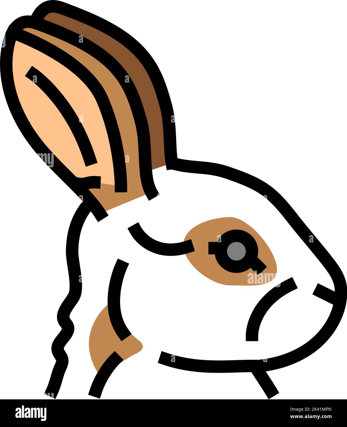 rabbit animal zoo color icon vector illustration Stock Vector Image ...