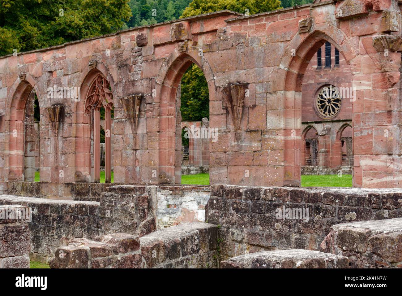 Hirsau abbey (former benedictine abbey): ruin of cloister, near Calw in Northern Black Forest, Baden-Württemberg, Germany Stock Photo